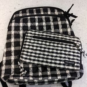 Vera Bradley plaid backpack/wallet combo